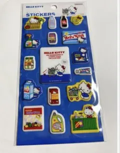 ハローキティ ぷっくりシールスティッカー完売品　青