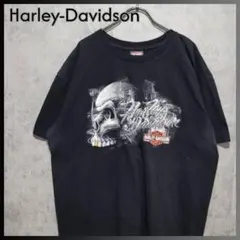 古着 ハーレーダビッドソン BARNETT EL PASO スカル Tシャツ