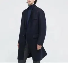 UNIQLO＋J ウールブレンドチェスターコート　ブラック　M