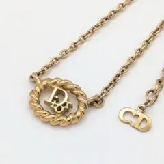 ディオール Dior ロゴ ヴィンテージ ゴールド ネックレス