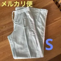 アディダス 薄青 ファイヤーバード トラックパンツ ジャージ下 女性Sダンス