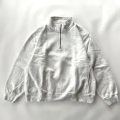 【GU】ジーユー ヘビーウェイトスウェットハーフジッププルオーバー(長袖)XL