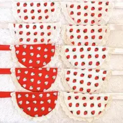 トリミングチョーカー　10枚　いちご　犬用スタイ(A-46)