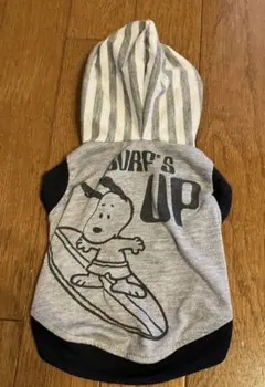 サーフィンSNOOPYデザイン犬服 フード付き
