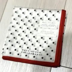 【新品未使用】マッキントッシュ　星柄ハンカチ 赤縁取り