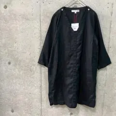 ユニクロ イネス コラボ リネンVネックチュニックワンピース 七分袖 Lのサムネイル