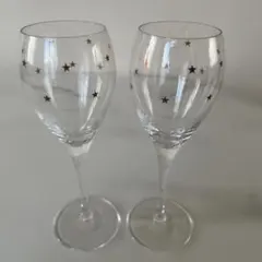 HOYA クリスタル 星柄ペアワイングラス