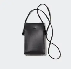 ユニクロレザータッチミニツールショルダーバッグ　黒