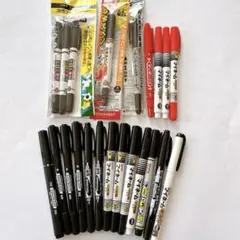 未使用あり　油性マジック 22本セット なまえペン　マイネーム マッキー 他