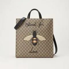 GUCCI GGスプリーム ビープリント ショルダー トートバッグ 450950