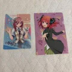 五等分の花嫁 中野三玖下敷き＆中野二乃クリアファイル セット
