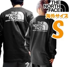 ノースフェイス ロンT 長袖Tシャツ 長袖 海外S 日本M相当 黒 新品 tb