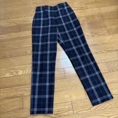 プラステ センタープレスチェックパンツ
