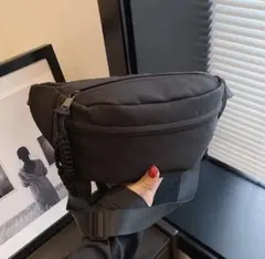 ボディバッグ 軽量 ブラック 男女兼用 シンプル ワンショルダー c2