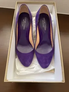 美品❣️Sergio Rossi セルジオロッシ 紫 スエード パンプス