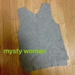 misty woman ベスト　ノースリーブニット M グレー