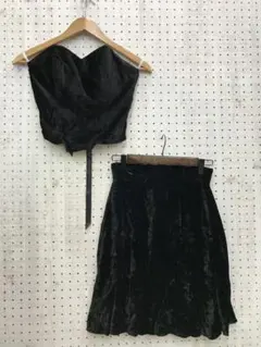 ダークフェアリー 国産古着　EPRISE サテンリボンビスチェ×フリルスカート