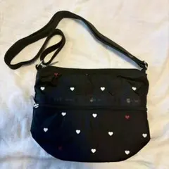 【新品未使用】レスポートサック レッド/ホワイトハートEMB ショルダーバッグ