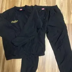 ローリングス　 黒 Vネックシャツ　セットアップ