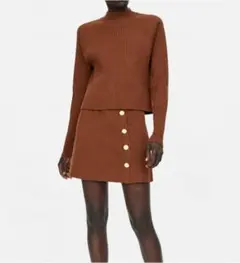 zara ボタン付きミニスカート