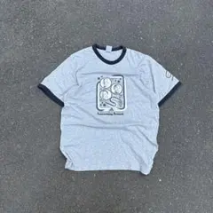 y2k 00s adidas 短丈リンガーTシャツ archive c-boy