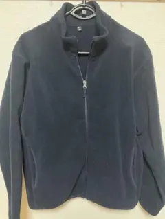 ネイビー フリースジャケット ジッパー付き