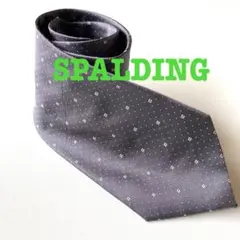 ネクタイ　SPALDING SILK グレー　ドット柄　ビジネス　リクルートのサムネイル