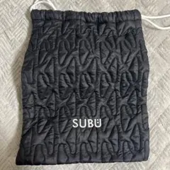 SUBU キルティング シューズバッグ ブラック