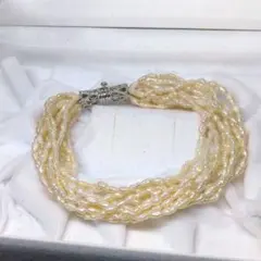 【テリ最強】本真珠 パール ライスパール bracelet 未使用級