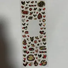 ハート　立体シール　平成レトロ