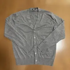 ユニクロ　グレー　ウール　カーディガン　M