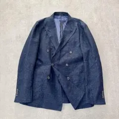 美品 ユナイテッドアローズ ダブルブレスト テーラードジャケット ネイビー