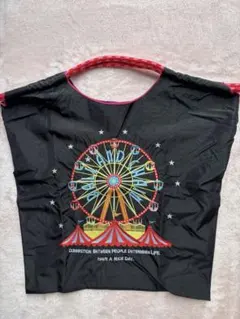 ボールアンドチェーン エコバッグ 刺しゅう ストラップ無し M 黒