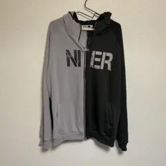 NieR CLOTHING バイカラー ジップパーカー Lサイズ