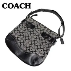 ア*シ様 COACH / コーチ　ショルダーバッグ キャンバス レザー ブラック