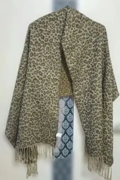 ヒョウ柄 レオパード ストール マフラー 大判 厚手