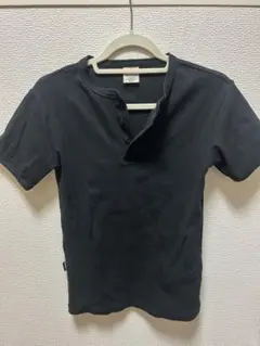 AVIREX U.S.A. ブラック ヘンリーネック Tシャツ Sのサムネイル
