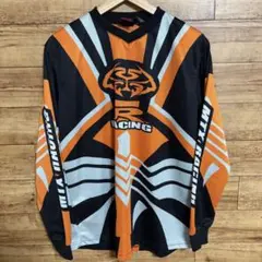 MTX モトクロス レーシングジャージ 長袖 Tシャツ 総柄 袖プリント 古着
