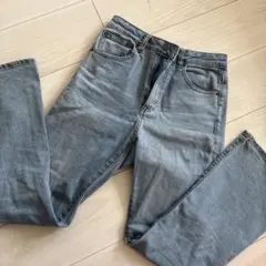 GU ブーツカットデニム ライトブルー