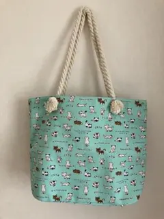 猫と犬のイラストトートバッグ