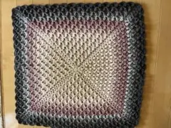 手編み グラニースクエア マルチカバー ブランケット ひざ掛け