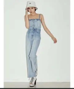 GYDA ジェイダ　BACKリボンデニムロンパース　アイスブルー　Mのサムネイル