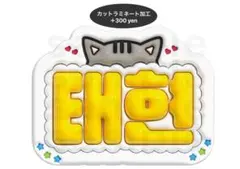 テヒョン TXT うちわ文字 ネームボード ぷっくり トゥバ