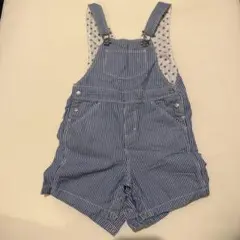 【PETIT BATEAU】ストライプ オーバーオール 12M