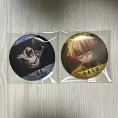 鬼滅の刃　トレーディング場面写　ホログラム缶バッチ　善逸　獪岳