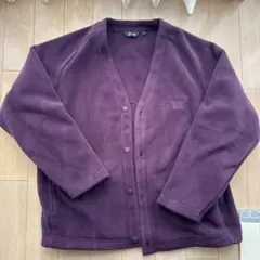 UNIQLO×NEEDLES フリースオーバーサイズカーディガン　XL パープル