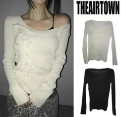 【THEAIRTOWN】2Way Floral Embroidery knitのサムネイル