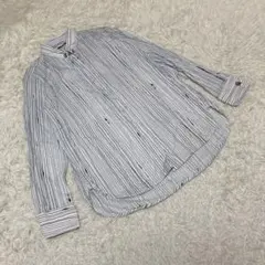 DIESEL ディーゼル　長袖ストライプシャツ　モノトーン　黒　白　XS