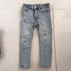 ライトブルー ダメージデニム