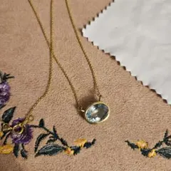 【未使用】アクアマリンネックレス